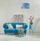 Lampa wisząca HOME 60 błękitna/złota do salonu nowoczesna | MIRAT. w stylu kolekcja