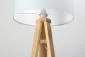 Lampa stojąca HOME 50 biała/sosna do salonu | MIRAT.