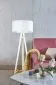 Lampa stojąca HOME 40 biała welurowa polskiej produkcji | MIRAT.