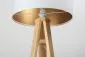 Lampa stojąca HOME 50 biała/złota/sosna podłogowa welurowa | MIRAT.