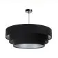 Lampa wisząca TRIO czarna/srebrna w stylu glamour | MIRAT. w stylu kolekcja