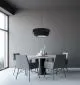 Lampa wisząca TRIO czarna/srebrna w stylu glamour | MIRAT. w stylu kolekcja