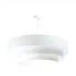 Lampa wisząca TRIO biała welurowa w stylu glamour | MIRAT. w stylu  kolekcja