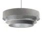 Lampa wisząca TRIO MIX szara/srebrna dwukolorowa welurowa | MIRAT. w stylu kolekcja