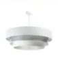 Lampa wisząca TRIO MIX biała/srebrna nowoczesna do salonu | MIRAT. w stylu kolekcja