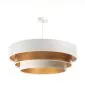 Lampa wisząca TRIO MIX biała/złota welurowa symetryczna | MIRAT. w stylu kolekcja