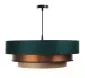 Lampa wisząca TRIO MIX zielona/miedziana/beżowa z potrójnym abażurem | MIRAT. w stylu kolekcja