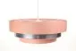 Lampa wisząca TRIO MIX różowa/srebrna ręcznie robiona do salonu | MIRAT. w stylu kolekcja