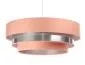 Lampa wisząca TRIO MIX różowa/srebrna ręcznie robiona do salonu | MIRAT. w stylu kolekcja