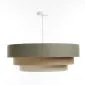 Lampa wisząca ERUTAN TRIPLE zielona/beżowa/kremowa potrójny abażur I sklep meblowy MIRAT.