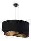 Lampa wisząca GEMSTONE czarna/złota asymetryczna welurowa | MIRAT. w stylu kolekcja