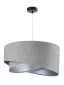 Lampa wisząca GEMSTONE szara/srebrna welurowa asymetryczna | MIRAT. w stylu kolekcja