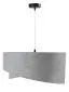 Lampa wisząca GEMSTONE szara/srebrna welurowa asymetryczna | MIRAT. w stylu kolekcja