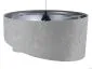 Lampa wisząca GEMSTONE szara/srebrna welurowa asymetryczna | MIRAT. w stylu kolekcja