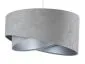 Lampa wisząca GEMSTONE szara/srebrna welurowa asymetryczna | MIRAT. w stylu kolekcja