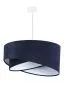 Lampa wisząca GEMSTONE granatowa/biała asymetryczna welurowa | MIRAT. w stylu kolekcja
