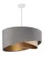 Lampa wisząca SILVERY szara/beżowa/złota nowoczesna welurowa | MIRAT. w stylu kolekcja