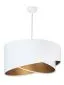 Lampa wisząca GEMSTONE biała/złota welurowa w stylu glamour | MIRAT. w stylu kolekcja