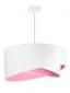 Lampa wisząca GEMSTONE WHITE biała/różowa welurowa nowoczesna | MIRAT. w stylu kolekcja