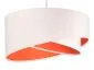 Lampa wisząca GEMSTONE WHITE biała/pomarańczowa welurowa | MIRAT. w stylu kolekcja