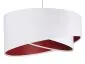 Lampa wisząca GEMSTONE WHITE biała/burgundowa aksamitna | MIRAT. w stylu  kolekcja