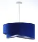 Lampa wisząca GEMSTONE niebieska/srebrna welurowa dwukolorowa | MIRAT. w stylu kolekcja