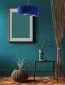 Lampa wisząca GEMSTONE niebieska/srebrna welurowa dwukolorowa | MIRAT. w stylu kolekcja