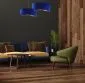 Lampa wisząca GEMSTONE niebieska/złota asymetryczna do salonu | MIRAT. w stylu kolekcja