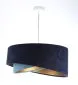 Lampa wisząca THUNDERCLOUD BLUE granatowa/złota welurowa asymetryczna | MIRAT. w stylu kolekcja