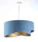 Lampa wisząca GEMSTONE błękitna/złota dwukolorowa do salonu | MIRAT. w stylu kolekcja