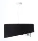 Lampa wisząca BLACK VELVET czarna/srebrna aksamitna do salonu | MIRAT. w stylu kolekcja