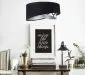 Lampa wisząca BLACK VELVET czarna/srebrna aksamitna do salonu | MIRAT. w stylu kolekcja