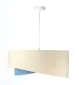 Lampa wisząca BEIGE beżowa/niebieska/biała trzykolorowa | MIRAT. w stylu kolekcja