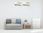 Lampa wisząca BEIGE beżowa/niebieska/srebrna asymetryczna | MIRAT. w stylu kolekcja