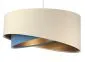 Lampa wisząca BEIGE beżowa/niebieska/złota do salonu | MIRAT. w stylu kolekcja