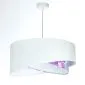 Lampa wisząca BLEACH biała z kwiatowym motywem welurowa | MIRAT. w stylu kolekcja