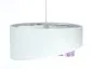 Lampa wisząca BLEACH biała z kwiatowym motywem welurowa | MIRAT. w stylu kolekcja