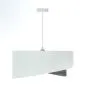 Lampa wisząca GRAY DUNE biała/srebrna aksamitna nowoczesna | MIRAT. w stylu  kolekcja