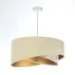 Lampa wisząca SAND FLOWER 2 beżowa/złota welurowa do jadalni | MIRAT. w stylu kolekcja