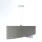 Lampa wisząca GRAY FLOWER szara/srebrna asymetryczna podwójny abażur | MIRAT. w stylu kolekcja