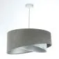 Lampa wisząca GRAY SEA szara/srebrna welurowa elegancka | MIRAT. w stylu kolekcja