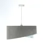Lampa wisząca GRAY SEA szara/srebrna welurowa elegancka | MIRAT. w stylu kolekcja