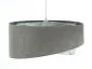 Lampa wisząca GRAY SEA szara/srebrna welurowa elegancka | MIRAT. w stylu kolekcja
