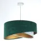 Lampa wisząca MALACHITE zielona/złota welurowa asymetryczna | MIRAT. w stylu kolekcja