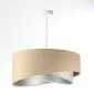 Lampa wisząca ALBIT beżowa srebrna trzykolorowa aksamitna | MIRAT. w stylu kolekcja