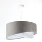 Lampa wisząca ALBIT szara/biała welurowa nowoczesna | MIRAT. w stylu kolekcja
