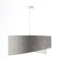Lampa wisząca ALBIT szara/biała welurowa nowoczesna | MIRAT. w stylu kolekcja