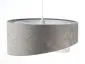 Lampa wisząca ALBIT szara/biała welurowa nowoczesna | MIRAT. w stylu kolekcja