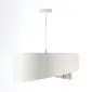 Lampa wisząca ALBIT GOLD biała/złota trzykolorowa welurowa | MIRAT. w stylu kolekcja