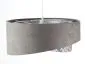 Lampa wisząca ASHES szara/srebrna aksamitna do salonu | MIRAT. w stylu  kolekcja